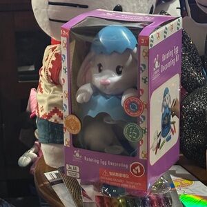 Rotating Egg Decorating Bunny Toy - Blue
